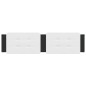 vidaXL Cabecero de cama acolchado cuero sintético blanco negro 200 cm vidaXL Cabecero de cama acolchado cuero sintético blanco negro 200 cm