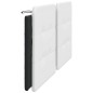 vidaXL Cabecero de cama acolchado cuero sintético blanco negro 200 cm vidaXL Cabecero de cama acolchado cuero sintético blanco negro 200 cm