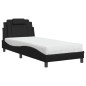 vidaXL Cama con colchón cuero sintético negro 90x200 cm vidaXL Cama con colchón cuero sintético negro 90x200 cm