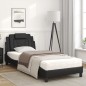 vidaXL Cama con colchón cuero sintético negro 90x200 cm vidaXL Cama con colchón cuero sintético negro 90x200 cm