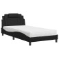 vidaXL Cama con colchón cuero sintético negro 100x200 cm vidaXL Cama con colchón cuero sintético negro 100x200 cm