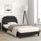 vidaXL Cama con colchón cuero sintético negro 100x200 cm vidaXL Cama con colchón cuero sintético negro 100x200 cm