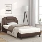 vidaXL Cama con colchón cuero sintético marrón 100x200 cm vidaXL Cama con colchón cuero sintético marrón 100x200 cm