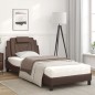 vidaXL Cama con colchón cuero sintético marrón 80x200 cm vidaXL Cama con colchón cuero sintético marrón 80x200 cm