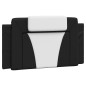 vidaXL Cama con colchón cuero sintético negro y blanco 100x200 cm