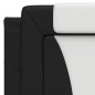 vidaXL Cama con colchón cuero sintético negro y blanco 100x200 cm