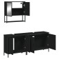 vidaXL Juego de muebles de baño 3 pzas madera contrachapada negro vidaXL Juego de muebles de baño 3 pzas madera contrachapada negro