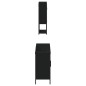 vidaXL Juego de muebles de baño 3 pzas madera contrachapada negro vidaXL Juego de muebles de baño 3 pzas madera contrachapada negro