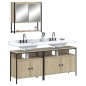vidaXL Set de muebles de baño 3 pzas madera contrachapada roble Sonoma