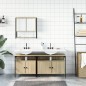 vidaXL Set de muebles de baño 3 pzas madera contrachapada roble Sonoma