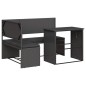 vidaXL Sofá de jardín en forma de L con mesa y cojines ratán PE negro vidaXL Sofá de jardín en forma de L con mesa y cojines ratán PE negro