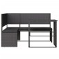 vidaXL Sofá de jardín en forma de L con mesa y cojines ratán PE negro vidaXL Sofá de jardín en forma de L con mesa y cojines ratán PE negro