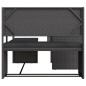 vidaXL Sofá de jardín en forma de L con mesa y cojines ratán PE negro vidaXL Sofá de jardín en forma de L con mesa y cojines ratán PE negro