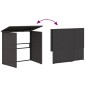 vidaXL Sofá de jardín en forma de L con mesa y cojines ratán PE negro vidaXL Sofá de jardín en forma de L con mesa y cojines ratán PE negro