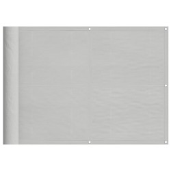 vidaXL Pantalla de balcón 100% poliéster Oxford gris claro 75x800 cm