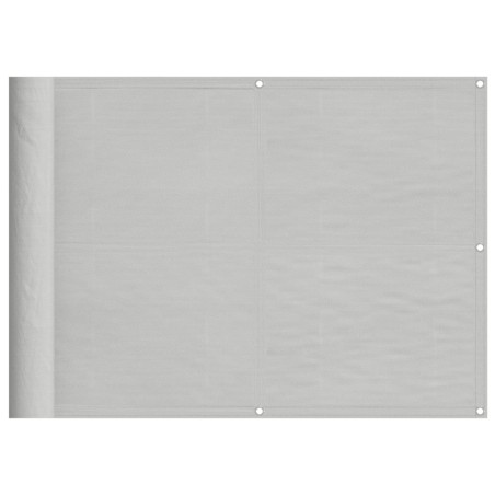vidaXL Pantalla de balcón 100% poliéster Oxford gris claro 75x800 cm