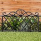 ProGarden Valla de jardín decorativa 5 unidades PP negro 48x34 cm ProGarden Valla de jardín decorativa 5 unidades PP negro 48x34 cm