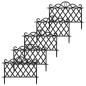 ProGarden Valla de jardín decorativa 5 unidades PP negro 48x34 cm ProGarden Valla de jardín decorativa 5 unidades PP negro 48x34 cm