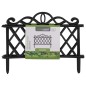 ProGarden Valla de jardín decorativa 5 unidades PP negro 48x34 cm ProGarden Valla de jardín decorativa 5 unidades PP negro 48x34 cm