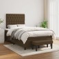 vidaXL Cama box spring con colchón tela marrón oscuro 120x190 cm vidaXL Cama box spring con colchón tela marrón oscuro 120x190 cm