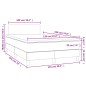 vidaXL Cama box spring con colchón y LED terciopelo rosa 120x190 cm vidaXL Cama box spring con colchón y LED terciopelo rosa 120x190 cm