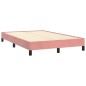 vidaXL Cama box spring con colchón y LED terciopelo rosa 120x190 cm vidaXL Cama box spring con colchón y LED terciopelo rosa 120x190 cm