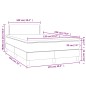 vidaXL Cama box spring con colchón y LED terciopelo rosa 120x190 cm vidaXL Cama box spring con colchón y LED terciopelo rosa 120x190 cm