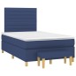 vidaXL Cama box spring con colchón tela azul 120x190 cm vidaXL Cama box spring con colchón tela azul 120x190 cm