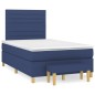 vidaXL Cama box spring con colchón tela azul 120x190 cm vidaXL Cama box spring con colchón tela azul 120x190 cm