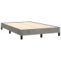 vidaXL Cama box spring colchón y LED terciopelo gris claro 120x190 cm vidaXL Cama box spring colchón y LED terciopelo gris claro 120x190 cm