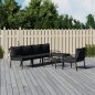 vidaXL Juego de muebles de jardín 7 piezas acero con cojines gris vidaXL Juego de muebles de jardín 7 piezas acero con cojines gris