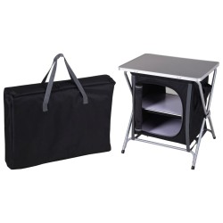 Redcliffs Armario de camping plegable negro 60x45x64 cm