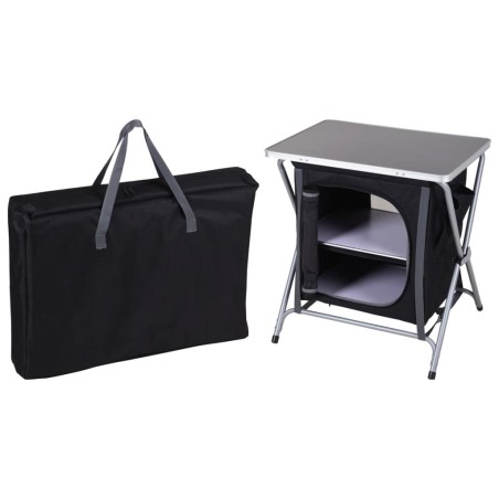 Redcliffs Armario de camping plegable negro 60x45x64 cm