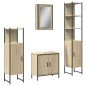 vidaXL Juego de muebles de baño 4 pzas contrachapada roble Sonoma vidaXL Juego de muebles de baño 4 pzas contrachapada roble Sonoma