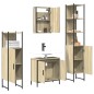 vidaXL Juego de muebles de baño 4 pzas contrachapada roble Sonoma vidaXL Juego de muebles de baño 4 pzas contrachapada roble Sonoma