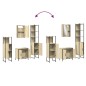 vidaXL Juego de muebles de baño 4 pzas contrachapada roble Sonoma vidaXL Juego de muebles de baño 4 pzas contrachapada roble Sonoma