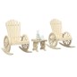 vidaXL Juego de muebles de jardín 3 piezas madera maciza de abeto vidaXL Juego de muebles de jardín 3 piezas madera maciza de abeto