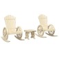 vidaXL Juego de muebles de jardín 3 piezas madera maciza de abeto vidaXL Juego de muebles de jardín 3 piezas madera maciza de abeto
