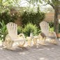 vidaXL Juego de muebles de jardín 3 piezas madera maciza de abeto vidaXL Juego de muebles de jardín 3 piezas madera maciza de abeto