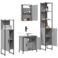 vidaXL Set de muebles de baño 4 pzas madera contrachapada gris sonoma vidaXL Set de muebles de baño 4 pzas madera contrachapada gris sonoma