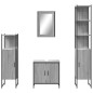 vidaXL Set de muebles de baño 4 pzas madera contrachapada gris sonoma vidaXL Set de muebles de baño 4 pzas madera contrachapada gris sonoma