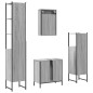 vidaXL Set de muebles de baño 4 pzas madera contrachapada gris sonoma vidaXL Set de muebles de baño 4 pzas madera contrachapada gris sonoma