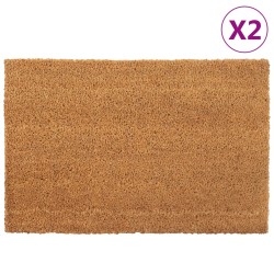 vidaXL Felpudos 2 unidades fibra de coco natural 40x60 cm
