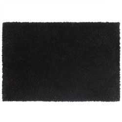 vidaXL Felpudo de fibra de coco negro 40x60 cm
