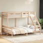 vidaXL Litera de madera maciza de pino 90x200/140x200 cm
