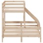 vidaXL Litera de madera maciza de pino 90x200/140x200 cm