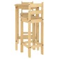 vidaXL Set de mesa alta y taburetes de bar 3 pzas madera maciza pino vidaXL Set de mesa alta y taburetes de bar 3 pzas madera maciza pino