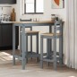vidaXL Set de bar 3 piezas madera maciza de pino gris vidaXL Set de bar 3 piezas madera maciza de pino gris