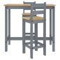 vidaXL Set de bar 3 piezas madera maciza de pino gris vidaXL Set de bar 3 piezas madera maciza de pino gris
