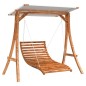 vidaXL Tumbona columpio con toldo madera maciza abeto acabado de teca vidaXL Tumbona columpio con toldo madera maciza abeto acabado de teca